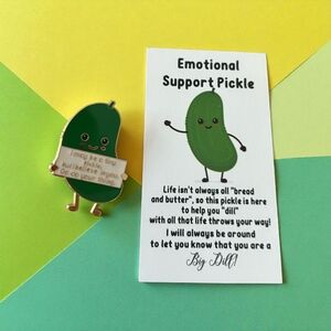 Emotional Support Pickle Enamel Pin